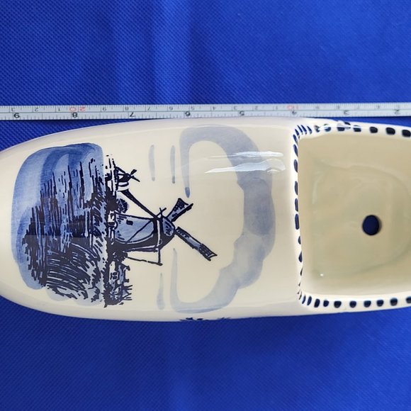 Large Antique Delft Shoe Delft Blue Wall Decor /Vase/ Tulip Pot - Picture 9 of 13